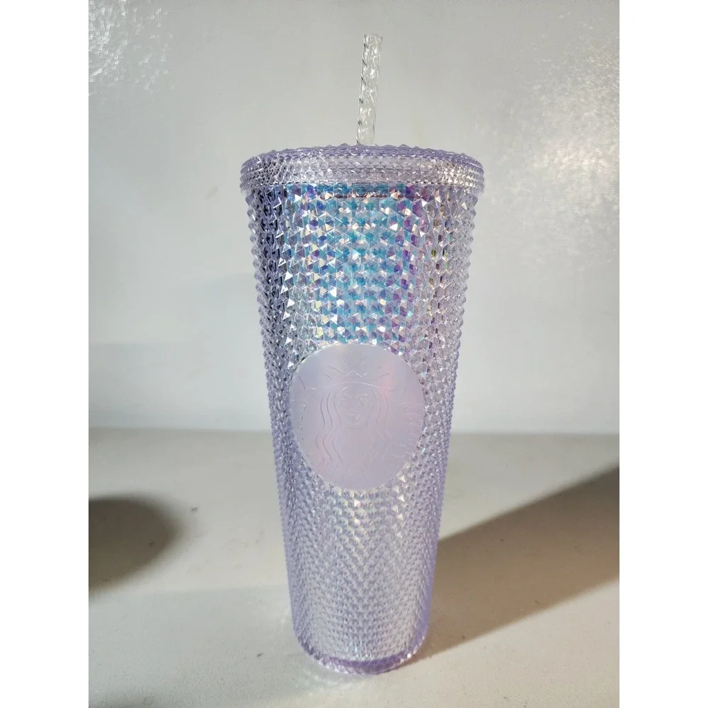 2023 Starbucks Clear Iridescent Unicorn Studded Venti 24oz Cold Cup Tumbler New